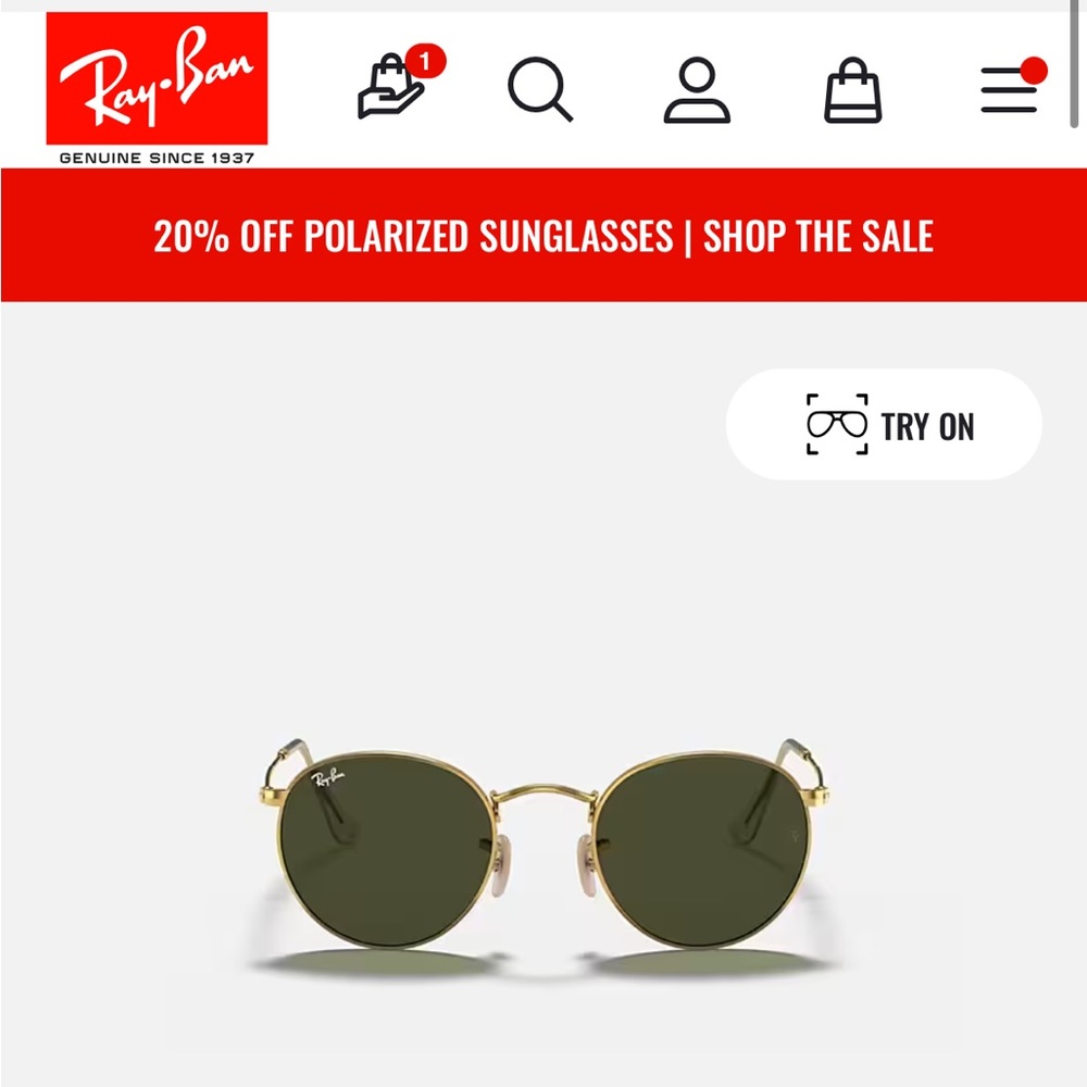 Ray-Ban Round Flash Gold Sunglasses